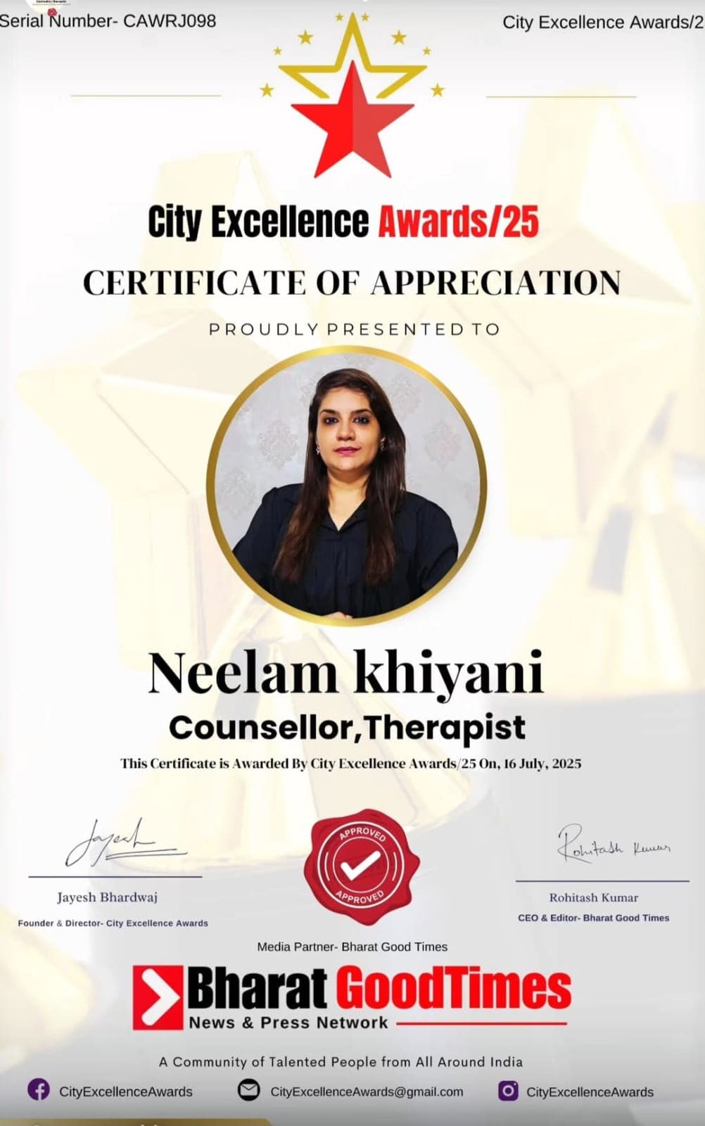 Lifetime Achievement in Spirituality